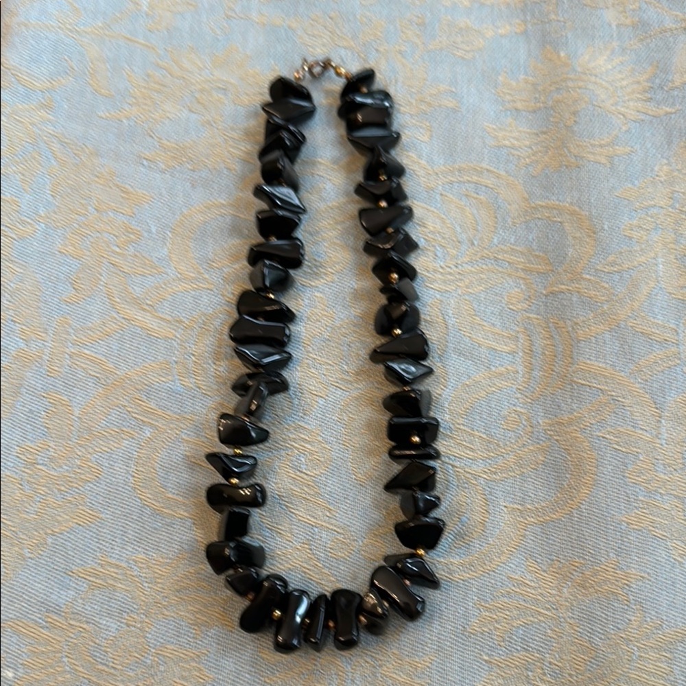 Vintage Elegant Black Stone Necklace
